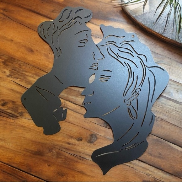 WayedSO ‘Always Together’ Metal Wall Art - Romantic Silhouette Decor - Picture 1 of 7